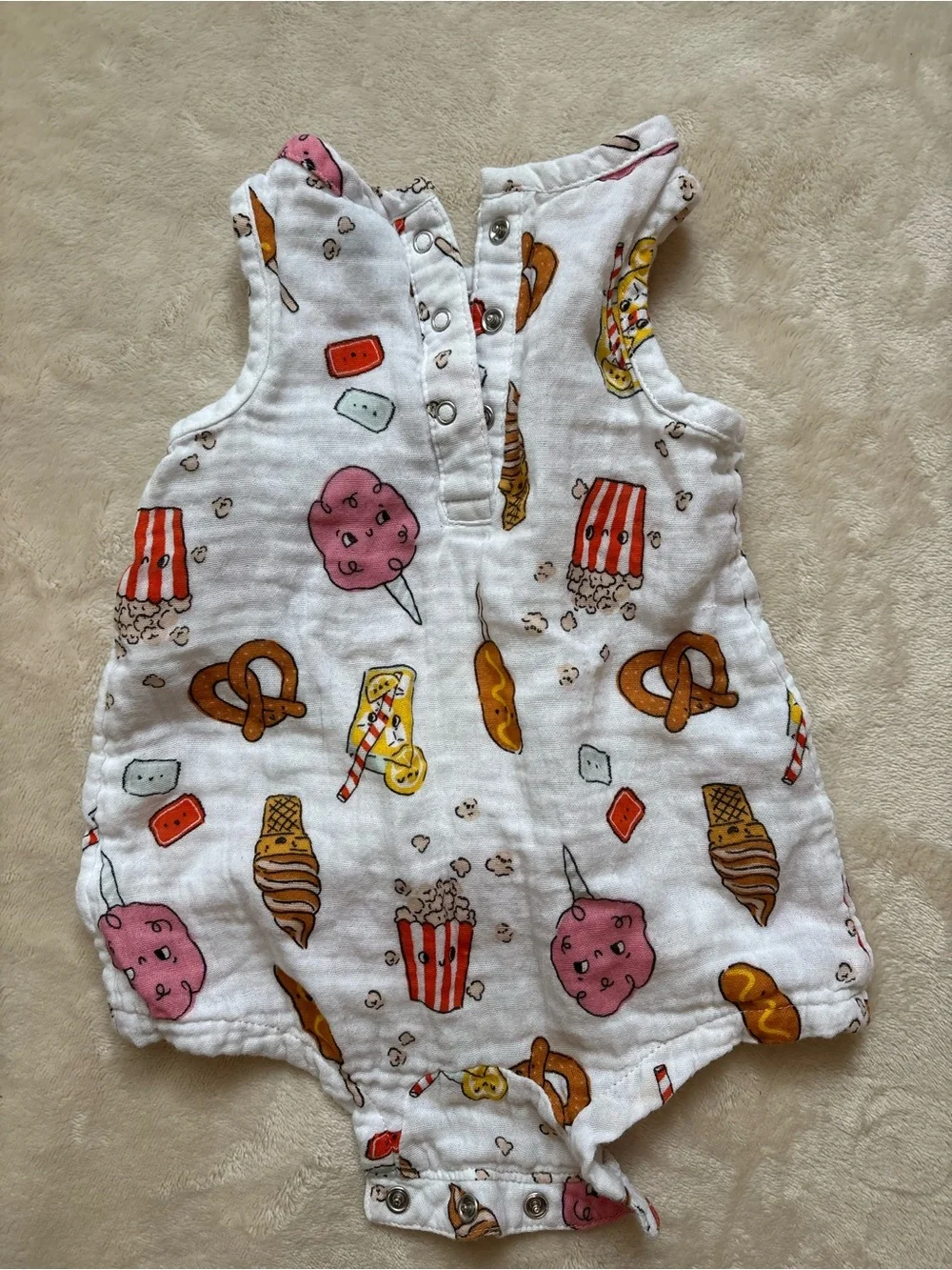 0-3m baby Cotton One-Piece Rompers chicken and summer prints mud pie old navy